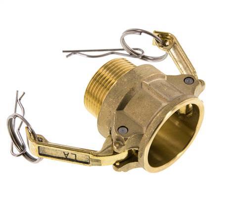 Camlock DN 32 (1 1/4'') Brass Coupling R 1 1/4'' Male Thread Type B MIL-C-27487