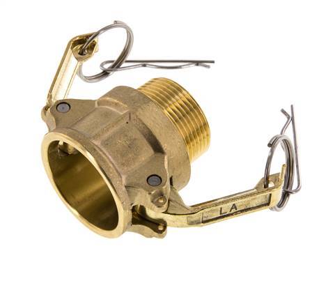 Camlock DN 32 (1 1/4'') Brass Coupling R 1 1/4'' Male Thread Type B MIL-C-27487