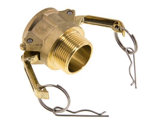 Camlock DN 32 (1 1/4'') Brass Coupling R 1 1/4'' Male Thread Type B MIL-C-27487