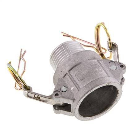 Camlock DN 25 (1'') Aluminium Coupling R 1'' Male Thread Type B MIL-C-27487