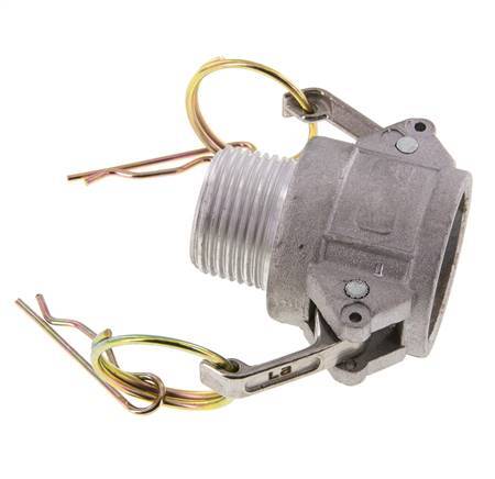 Camlock DN 25 (1'') Aluminium Coupling R 1'' Male Thread Type B MIL-C-27487