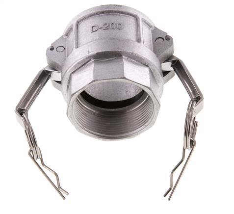 Camlock DN 50 (2'') Aluminium Coupling Rp 2'' Female Thread Type D MIL-C-27487