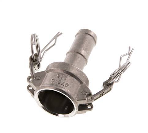 Camlock DN 20 (3/4'') Stainless Steel Coupling Hose Pillar (19 mm) Type C MIL-C-27487