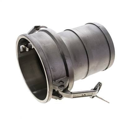 Camlock DN 90 (4'') Stainless Steel Coupling Hose Pillar (100 mm) Type C MIL-C-27487