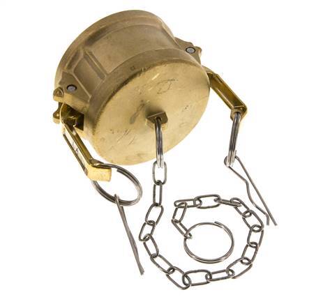 Camlock DN 60 (2 1/2'') Brass Coupling End Cap Type DC MIL-C-27487