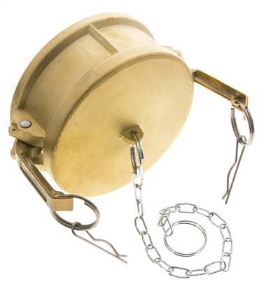 Camlock DN 90 (4'') Brass Coupling End Cap Type DC MIL-C-27487