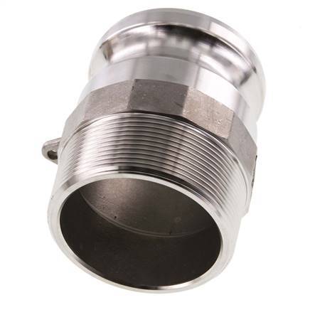 Camlock DN 60 (2 1/2'') Stainless Steel Coupling R 2 1/2'' Male Thread Type F MIL-C-27487