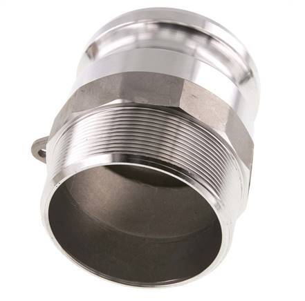 Camlock DN 75 (3'') Stainless Steel Coupling R 3'' Male Thread Type F MIL-C-27487