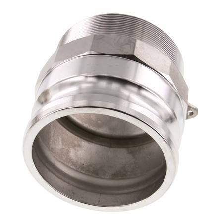 Camlock DN 90 (4'') Stainless Steel Coupling R 4'' Male Thread Type F MIL-C-27487