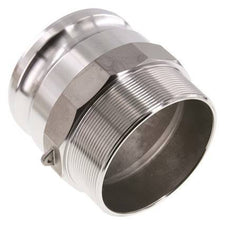 Camlock DN 90 (4'') Stainless Steel Coupling R 4'' Male Thread Type F MIL-C-27487