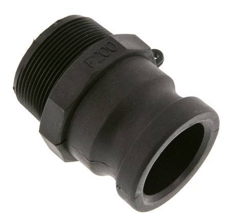 Camlock DN 50 (2'') Polypropylene Coupling R 2'' Male Thread Type F MIL-C-27487