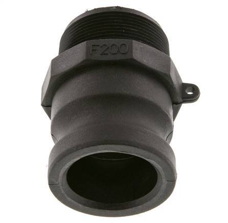 Camlock DN 50 (2'') Polypropylene Coupling R 2'' Male Thread Type F MIL-C-27487