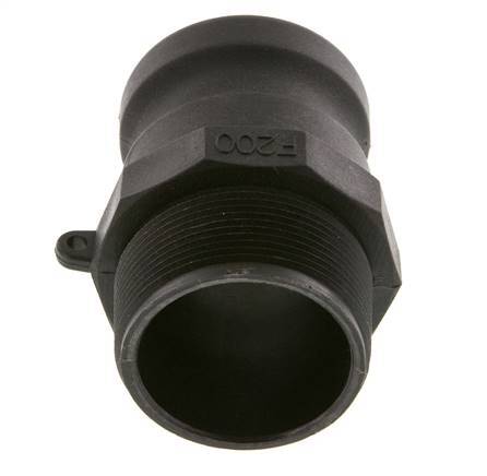 Camlock DN 50 (2'') Polypropylene Coupling R 2'' Male Thread Type F MIL-C-27487