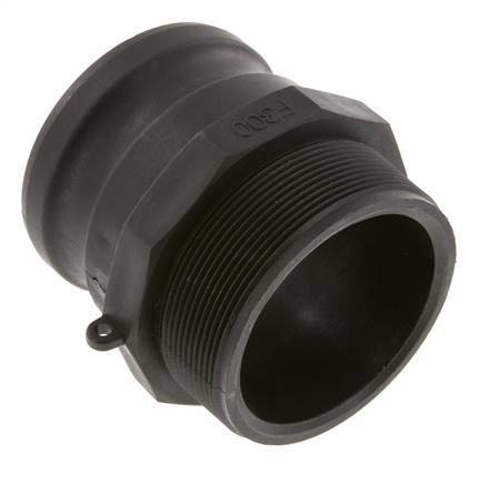 Camlock DN 75 (3'') Polypropylene Coupling R 3'' Male Thread Type F MIL-C-27487