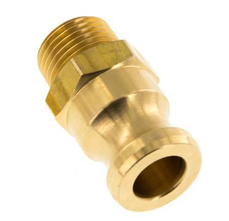 Camlock DN 15 (1/2'') Brass Coupling R 1/2'' Male Thread Type F MIL-C-27487