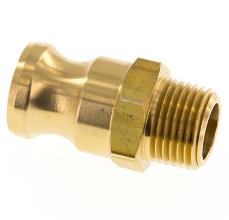 Camlock DN 15 (1/2'') Brass Coupling R 1/2'' Male Thread Type F MIL-C-27487