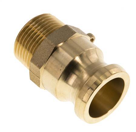 Camlock DN 25 (1'') Brass Coupling R 1'' Male Thread Type F MIL-C-27487