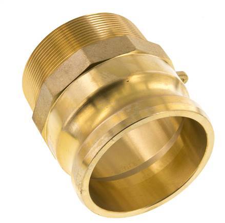 Camlock DN 75 (3'') Brass Coupling R 3'' Male Thread Type F MIL-C-27487
