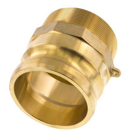 Camlock DN 75 (3'') Brass Coupling R 3'' Male Thread Type F MIL-C-27487