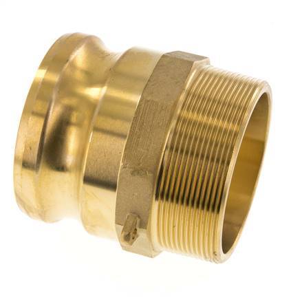 Camlock DN 75 (3'') Brass Coupling R 3'' Male Thread Type F MIL-C-27487