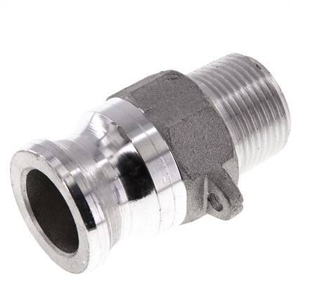 Camlock DN 20 (3/4'') Aluminium Coupling R 3/4'' Male Thread Type F MIL-C-27487