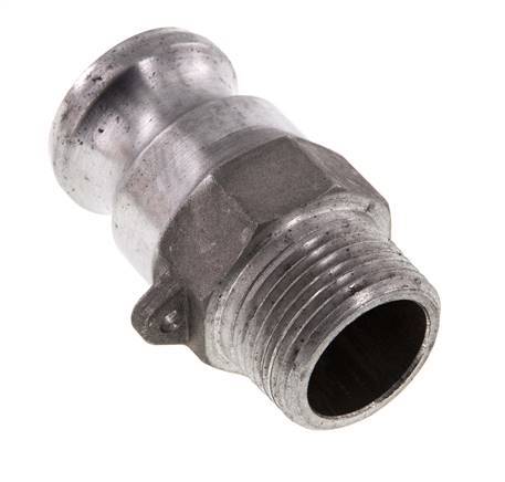 Camlock DN 25 (1'') Aluminium Coupling R 1'' Male Thread Type F MIL-C-27487