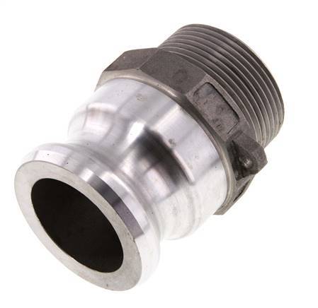Camlock DN 40 (1 1/2'') Aluminium Coupling R 1 1/2'' Male Thread Type F MIL-C-27487