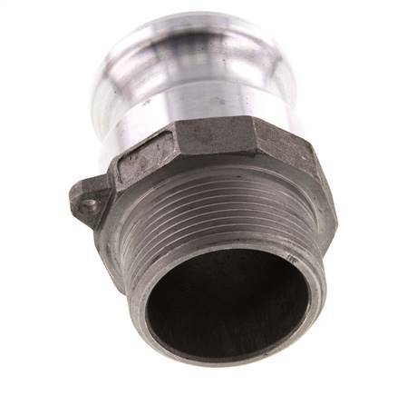 Camlock DN 40 (1 1/2'') Aluminium Coupling R 1 1/2'' Male Thread Type F MIL-C-27487
