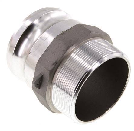 Camlock DN 75 (3'') Aluminium Coupling R 3'' Male Thread Type F MIL-C-27487