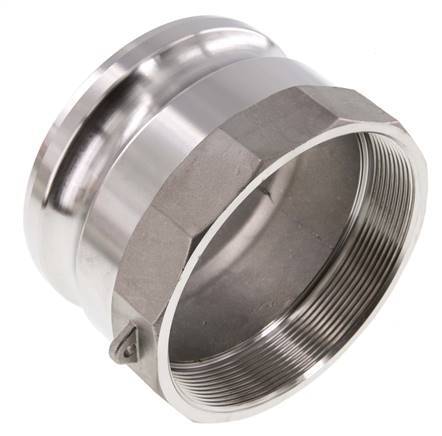 Camlock DN 90 (4'') Stainless Steel Coupling Rp 4'' Female Thread Type A MIL-C-27487