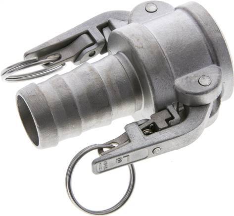 Camlock DN 32 (1 1/4'') Stainless Steel Safety Coupling Hose Pillar (32 mm) Type C MIL-C-27487