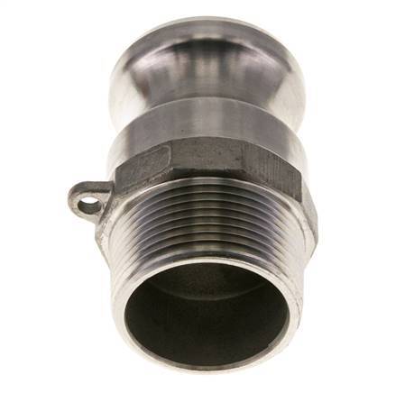 Camlock DN 32 (1 1/4'') Stainless Steel Coupling 1 1/4'' Male NPT Thread Type F MIL-C-27487