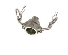 Camlock DN 15 (1/2'') Stainless Steel Coupling 2 1/2'' Male NPT Thread Type B MIL-C-27487