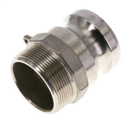 Camlock DN 50 (2'') Stainless Steel Coupling 2'' Male NPT Thread Type F MIL-C-27487