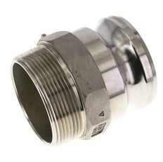 Camlock DN 75 (3'') Stainless Steel Coupling 3'' Male NPT Thread Type F MIL-C-27487