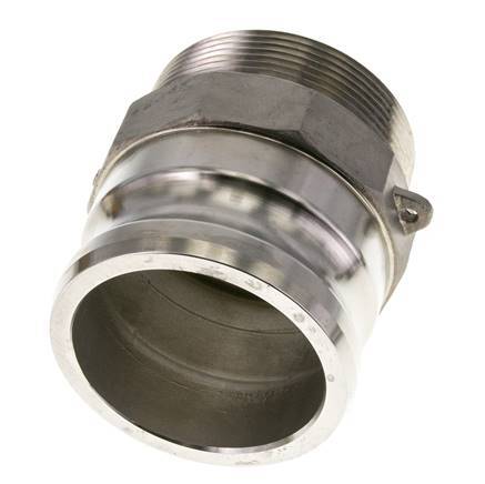 Camlock DN 75 (3'') Stainless Steel Coupling 3'' Male NPT Thread Type F MIL-C-27487