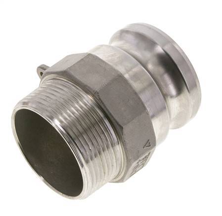 Camlock DN 60 (2 1/2'') Stainless Steel Coupling 2 1/2'' Male NPT Thread Type F MIL-C-27487