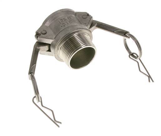 Camlock DN 32 (1 1/4'') Stainless Steel Coupling 1 1/4'' Male NPT Thread Type B MIL-C-27487