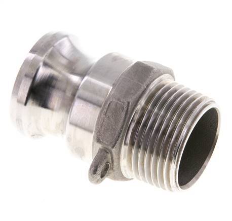 Camlock DN 25 (1'') Stainless Steel Coupling 1'' Male NPT Thread Type F MIL-C-27487