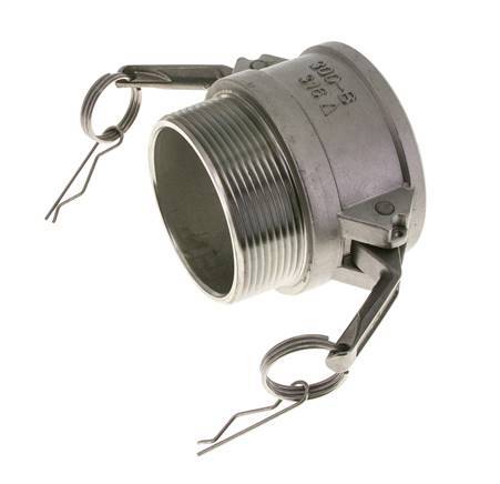 Camlock DN 75 (3'') Stainless Steel Coupling 3'' Male NPT Thread Type B MIL-C-27487