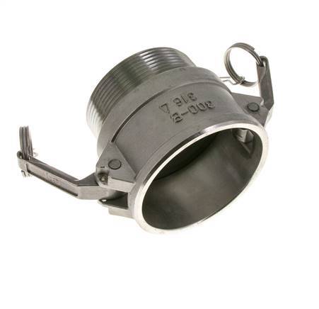 Camlock DN 75 (3'') Stainless Steel Coupling 3'' Male NPT Thread Type B MIL-C-27487