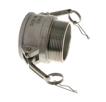 Camlock DN 75 (3'') Stainless Steel Coupling 3'' Male NPT Thread Type B MIL-C-27487