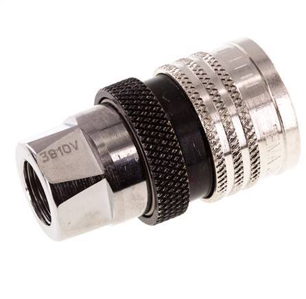 Brass DN 10 Coupling For Washing Machine Socket G 3/8 inch Male Threads Double Shut-Off