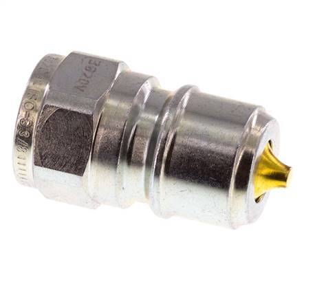 Steel DN 10 Coupling For Washing Machine Plug G 3/8 inch Male Threads Double Shut-Off