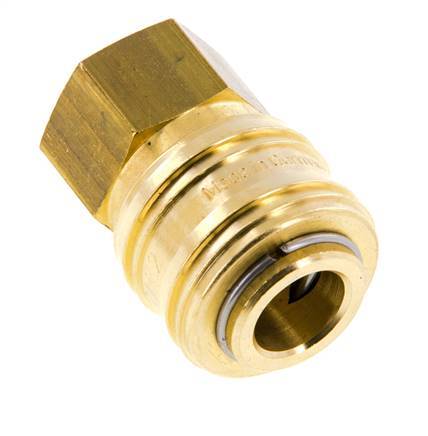 Brass DN 7.2 (Euro) Air Coupling Socket G 1/8 inch Female FKM