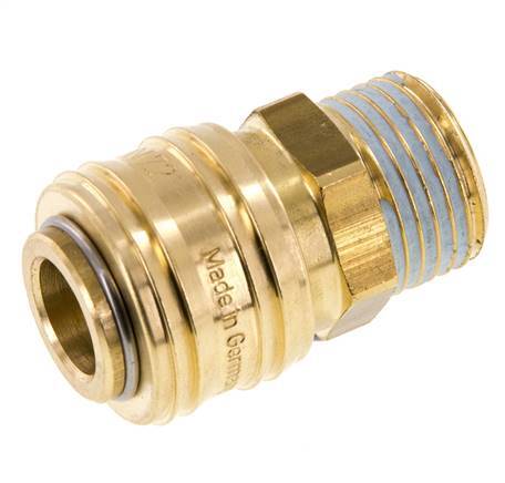 Brass DN 7.2 (Euro) Air Coupling Socket G 1/2 inch Male FKM
