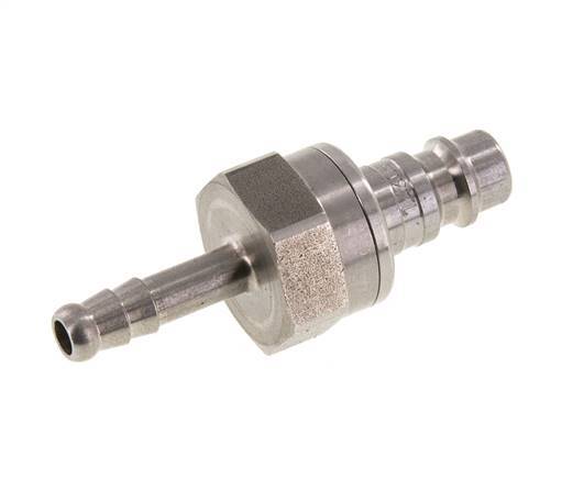 Stainless Steel DN 7.2 (Euro) Air Coupling Plug 6 mm Hose Pillar Double Shut-Off