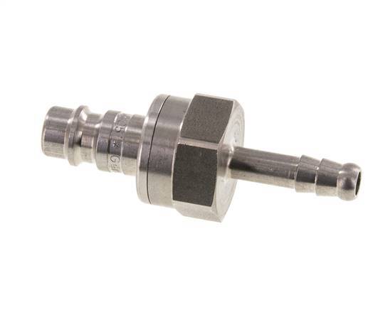 Stainless Steel DN 7.2 (Euro) Air Coupling Plug 6 mm Hose Pillar Double Shut-Off