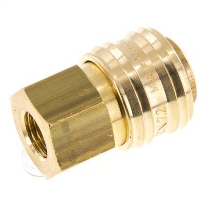 Brass DN 7.2 (Euro) Air Coupling Socket G 1/4 inch Female FKM