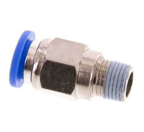 8mm x R1/8'' Push-in Fitting with Male Threads Brass/PA 66 NBR [5 Pieces]